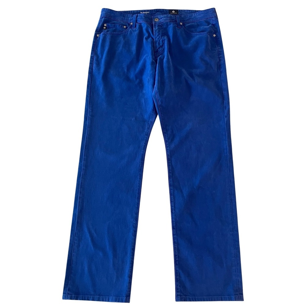 AG Adriano Goldschmied The Graduate Pants Mens 36x34 Blue Tailored Leg - Picture 2 of 14